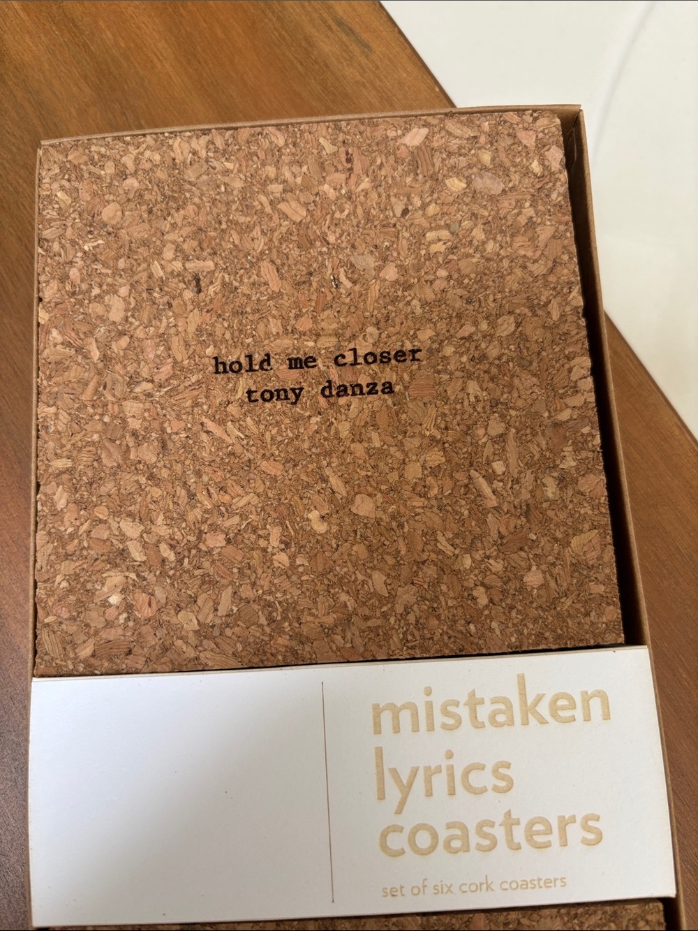 Mistaken Lyrics Cork Coasters - Set of Six - Picture 2 of 7